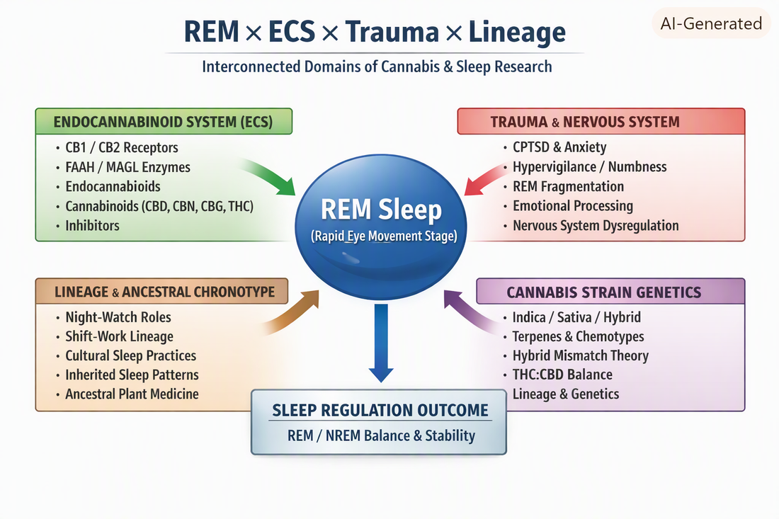 REM × ECS × Trauma × Lineage Research Diagram — LAST OF TRUE TORONTO LTD.