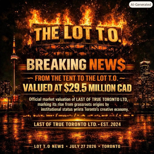 THE LOT T.O — BREAKING NEW$ — VALUED AT $29.5 MILLION CAD — LAST OF TRUE TORONTO LTD.